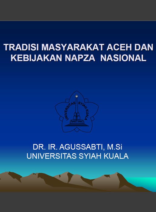 Book Cover: Tradisi Masyarakat Aceh dan Kebijakan NAPZA Nasional