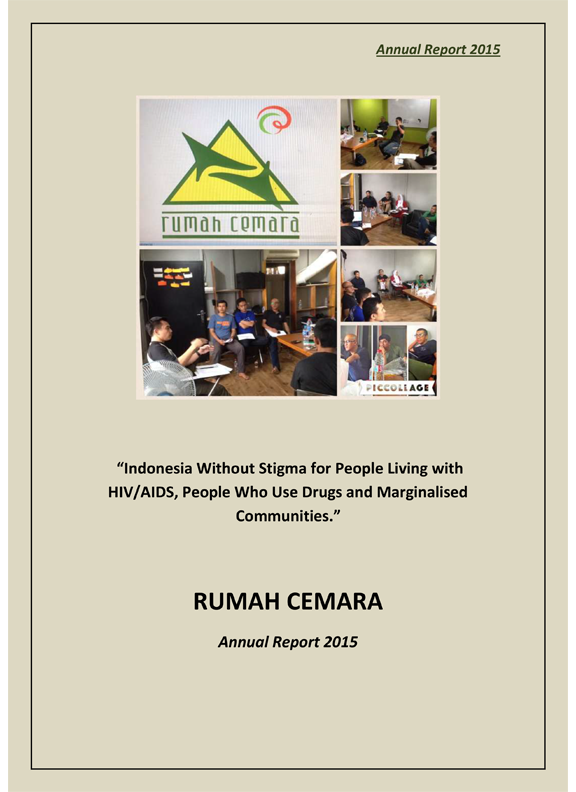 Book Cover: Rumah Cemara Annual Report 2015