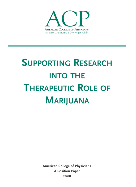 Book Cover: Supporting Research Into The Therapeutic Role Of Marijuana